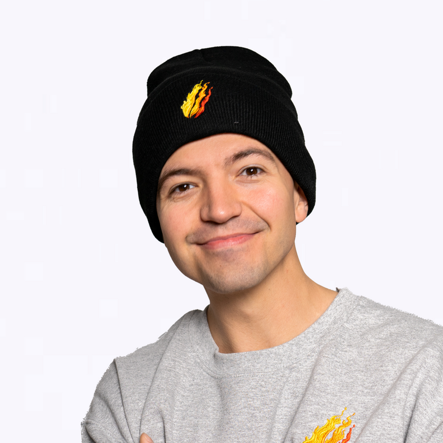 Black Fire Beanie