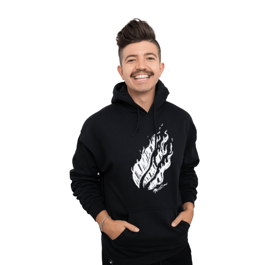 Chalk Flame Hoodie - Fire Merch