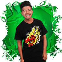 Dino Flame Glow in the Dark Tee - Fire Merch